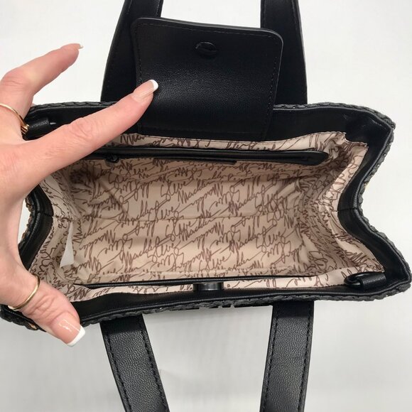 Steve Madden Beige Raffia Bflores Mini Tote With Wallet - Picture 10 of 12